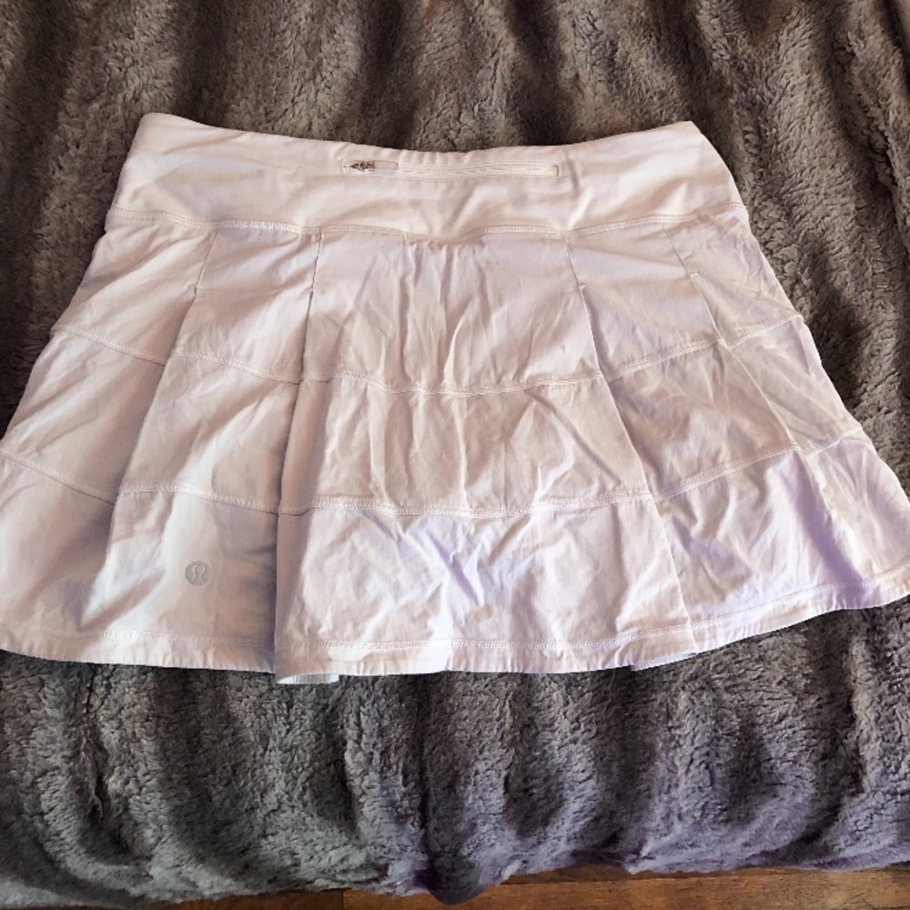 Lululemon White Pace Rival Skirt